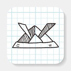 paper samurai helmet doodle