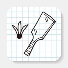 japan Badminton doodle