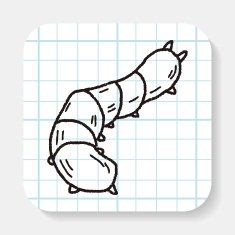caterpillar doodle N4