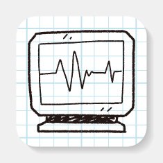 ECG doodle drawing N2