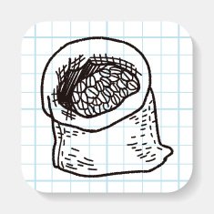 coffee bean doodle drawing N2