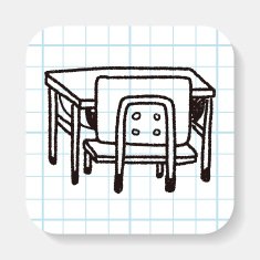 school desk doodle