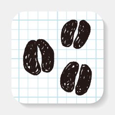 coffee bean doodle drawing N5