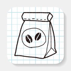 coffee bean doodle drawing N6