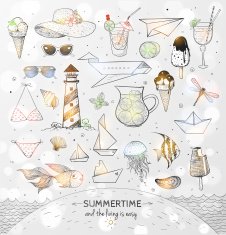 Sketches of summer elements N2