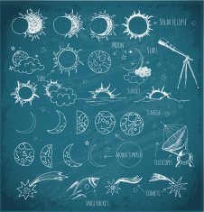 Set of astronomy sketches N3
