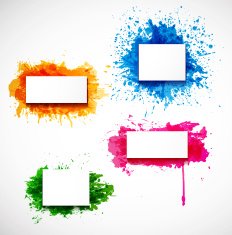 Set of bright grunge backgrounds