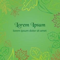 simple green autumn leaf color border for your text eps10