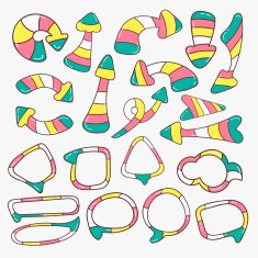 colorful arrows and speech bubbles