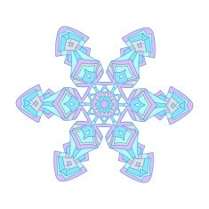 Hand-drawn doodles natural color snowflake Zentangle mandala style N7