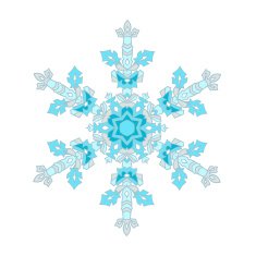 Hand-drawn doodles natural color snowflake Zentangle mandala style N8