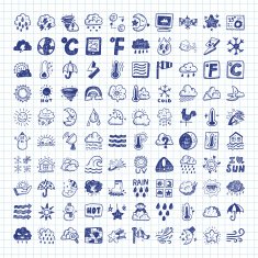 doodle weather icons