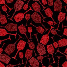 Wine glasses seamless pattern winery theme background