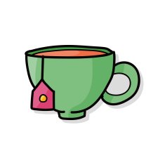 hot tea doodle