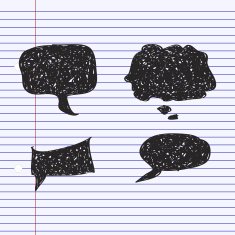 Simple doodle of a speech bubble N21