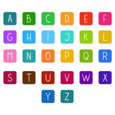 Colorful hand drawn vector full alphabet N2