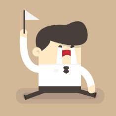 Businessman surrender