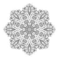 Vector Beautiful Deco Black Mandala N57