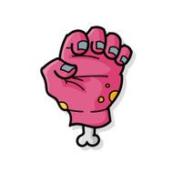 monster hand doodle