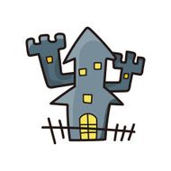 ghost house doodle