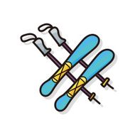 skiing doodle N2
