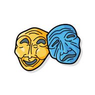 opera mask doodle N2