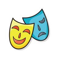 opera mask doodle N4