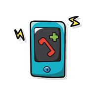 emergency call color doodle