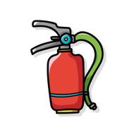 Fire extinguisher color doodle