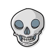 skull color doodle