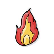 fire color doodle