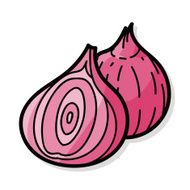 vegetable Onion color doodle