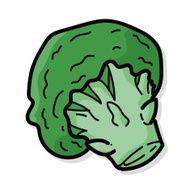 vegetable Cauliflower color doodle