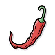 vegetable Chili color doodle