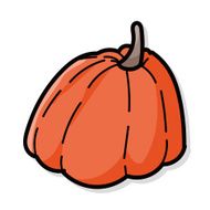 vegetable Pumpkin color doodle