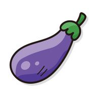 vegetable Eggplant color doodle N2