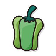 vegetable Green pepper color doodle N2