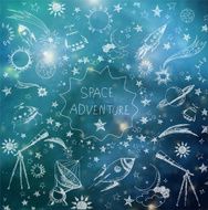 Card with space objects N4