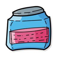 Glass jars color doodle