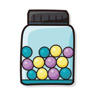 Glass jars color doodle N3