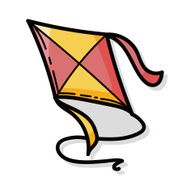 kite color doodle