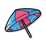 umbrella color doodle