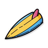 surf board color doodle