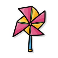 Windmill color doodle