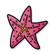 Starfish color doodle