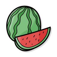 watermelon color doodle