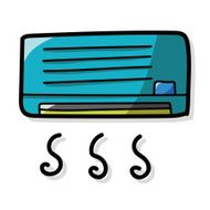 Air conditioner color doodle