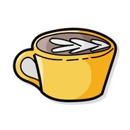 hot coffee color doodle N2
