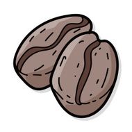 coffee bean color doodle N4