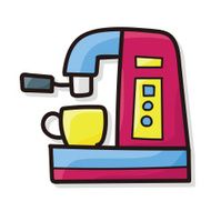 coffee machine color doodle N6